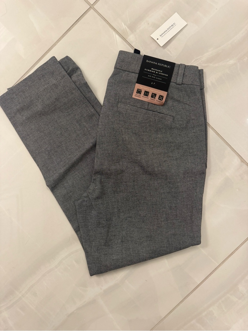 NWT - Banana Republic Gray Slim Dress Trousers